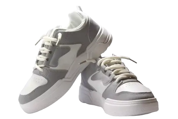Gray and white Shoes